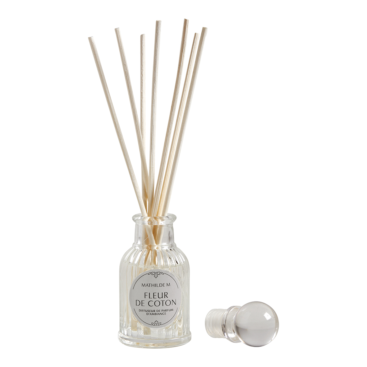 Fleur de Coton 30ml Mathilde M. sticks diffuser home fragrance DIIPNFC  botteghe-aperte DIFFUSERS WITH STICKS